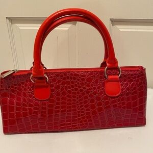 Red Crocodile Pattern wine tote bag/lunch bag😃